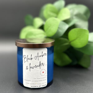 Scents By DMW - Black Amber & Lavender Scented Soy Wax Candle