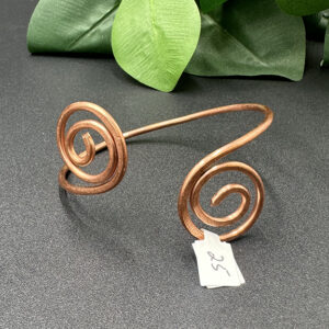 TwistedRoseMetal - Stone Copper Cuffs
