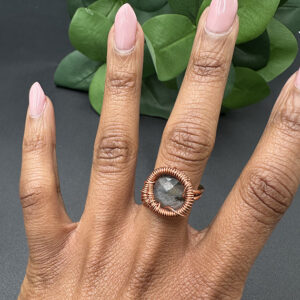 TwistedRoseMetal -Tourmaline Quartz Ring