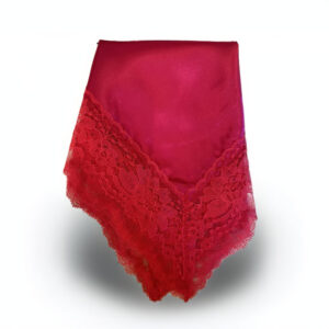Joyce Hankies & Designs - Cotton Red with red lace