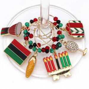 Kwanzaa Wine Charms | Unity, Faith, and Tradition
