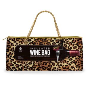 Insulated Wine Bag S/2, Leopard