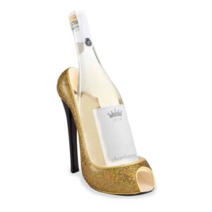 High Heel Wine Bottle - Gold Glitter