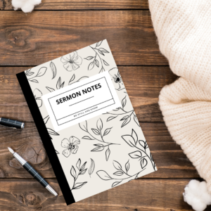 Sermon Notes Journal, Bible Notes Journal