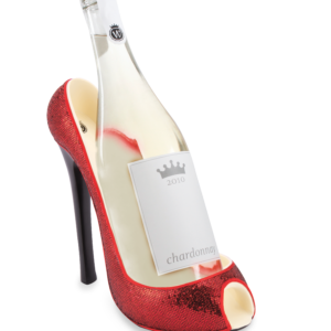 Bottle Holder High Heel, Glitter, Red