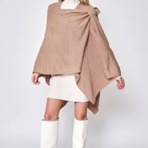 Solid Ruana with Shoulder Strap