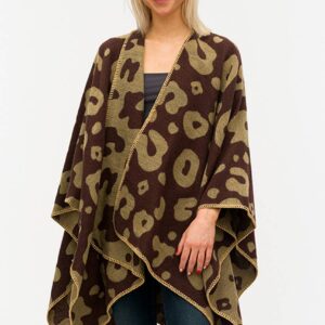 Leopard Reversible Ruana