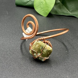 TwistedRoseMetal - Chyolite Stone Copper Cuffs